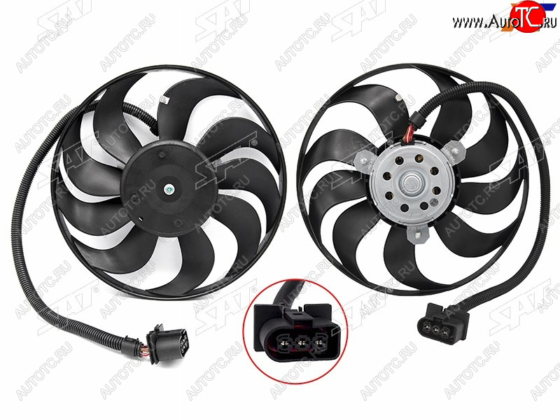3 399 р. Вентилятор радиатора с мотором AUDI A3 96-03SKODA FABIA  99-07OCTAVIA  96-10VOLKSWAGEN  97-02 SAT ST-59-0011  с доставкой в г. Пермь