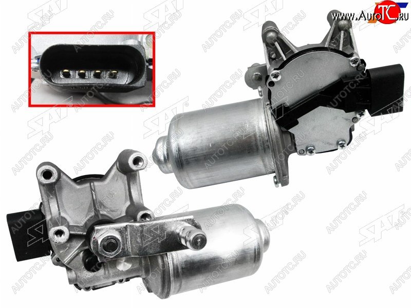2 399 р. Мотор трапеции стеклоочистителя SKODA FABIA ROOMSTER 07-15 SAT ST-5J1955113A  с доставкой в г. Пермь