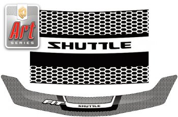 Дефлектор капота CA-Plastic Honda Fit Shuttle  1 GP2,GG7,GG8 (2011-2013) дорестайлинг (серия ART графит)