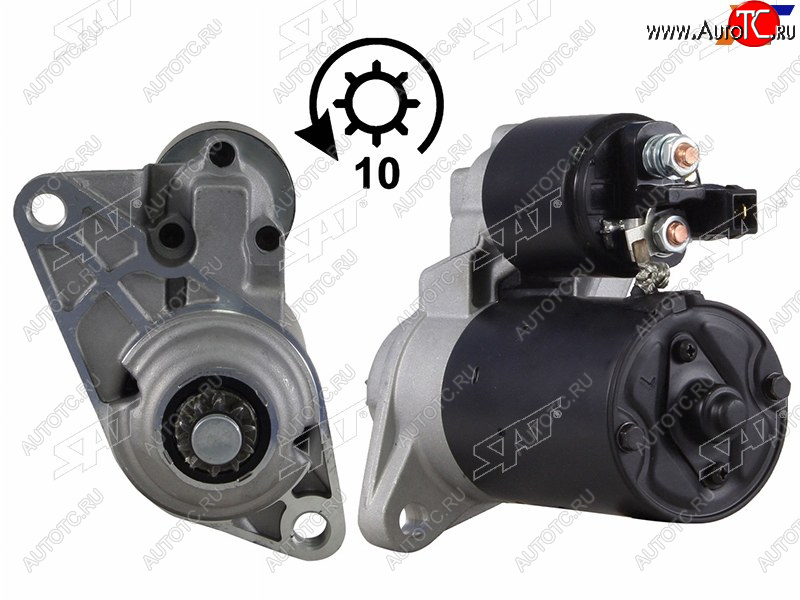 6 799 р. Стартер Volkswagen Golf 97-06  Polo 01-09  Audi A2 99-05  SEAT Cordoba 03-06  Ibiza 02-06  Skod SAT ST-64-0012  с доставкой в г. Пермь