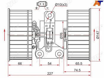 3 499 р. Мотор отопителя салона BMW 5-Series 95-04  X5 99-06  Land Rover Range Rover 02-12 SAT ST-64118385558  с доставкой в г. Пермь. Увеличить фотографию 1