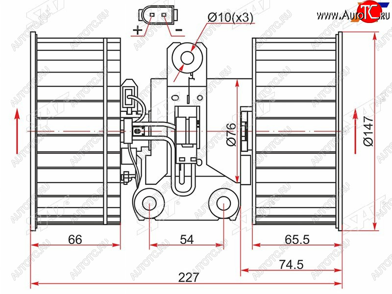 3 499 р. Мотор отопителя салона BMW 5-Series 95-04  X5 99-06  Land Rover Range Rover 02-12 SAT ST-64118385558  с доставкой в г. Пермь