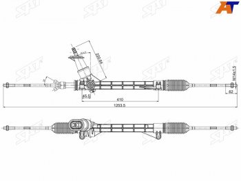 9 699 р. Рейка рулевая LHD SAT Volkswagen Polo 5 седан рестайлинг (2015-2020)  с доставкой в г. Пермь. Увеличить фотографию 2