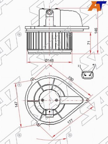 3 699 р. Мотор отопителя салона Peugeot Boxer 94-06  Citroen Jumper 94-02  Fiat Ducato 94-12 SAT ST-71734232  с доставкой в г. Пермь. Увеличить фотографию 3