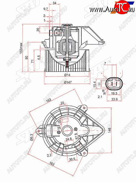 5 199 р. Мотор отопителя салона Nissan Primastar 02-14  Opel Vivaro 01-14  Renault Trafic 01-14 SAT ST-7701050310  с доставкой в г. Пермь