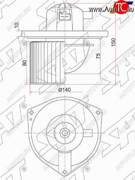 2 159 р. Мотор отопителя салона Mitsubishi ASX 10-20  Galant 03-12  Lancer 07-17  Outlander 05-12  Citroe SAT ST-7802A017  с доставкой в г. Пермь