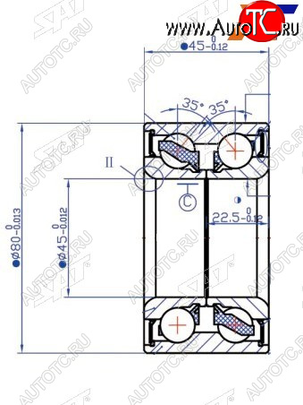 1 299 р. Подшипник перед ступицызадней VW TRANSPORTER 90- SAT ST-7D0498625  с доставкой в г. Пермь