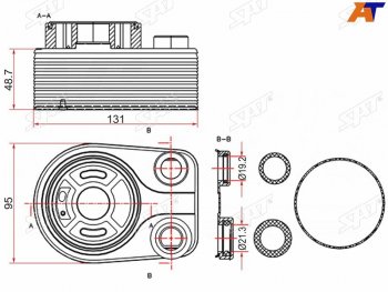 3 889 р. Радиатор масляный NISSAN QASHQAI 07-RENAULT CAPTUR 13-DUSTER 10-KANGOO 08- SAT ST-8200606297  с доставкой в г. Пермь. Увеличить фотографию 1