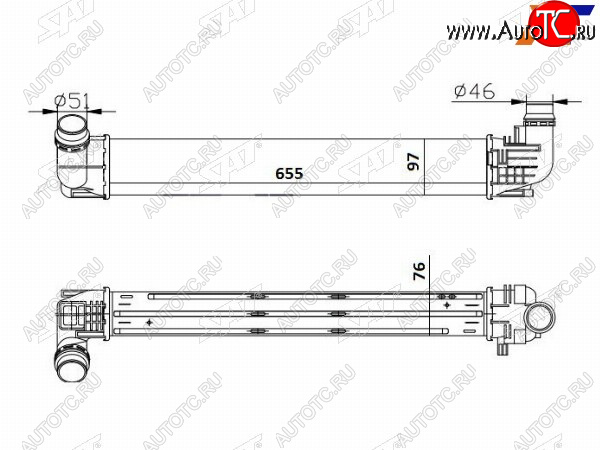 5 399 р. Интеркулер RENAULT DUSTER 1.5D 10- SAT ST-8200880552  с доставкой в г. Пермь
