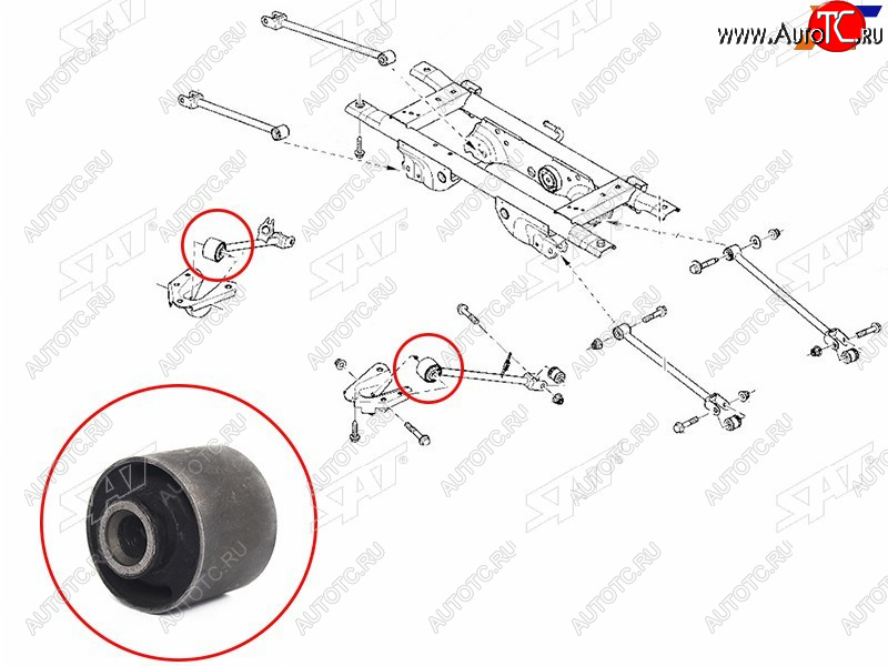 779 р. Сайлентблок Nissan Terrano 14-22  Renault Duster 10-21  Kaptur 16-20 SAT ST-8200841004  с доставкой в г. Пермь