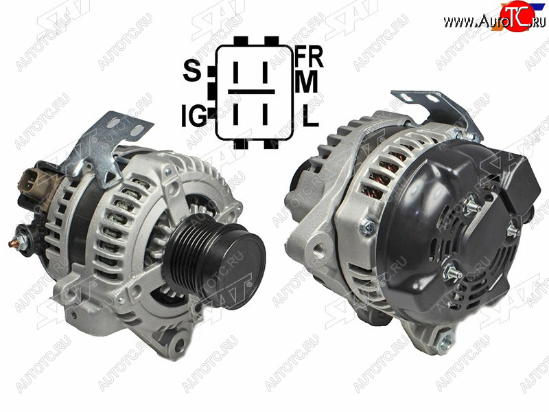 14 599 р. Генератор TOYOTA CAMRYMARK X ZIO 2.4 07-RAV4 2.4 05-08 2AZ 12V 100A(восстановленный) SAT ST-85-0052  с доставкой в г. Пермь