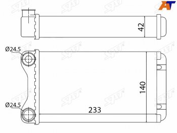 1 439 р. Радиатор отопителя салона  AUDI A4S4 00-09SEAT EXEO 09-(трубчатый) SAT ST-87-0028  с доставкой в г. Пермь. Увеличить фотографию 2