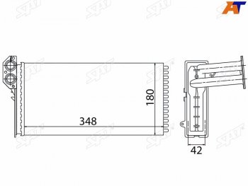 2 899 р. Радиатор отопителя салона MERCEDES SPRINTER 95-06 (трубчатый) SAT ST-87-0040  с доставкой в г. Пермь. Увеличить фотографию 2