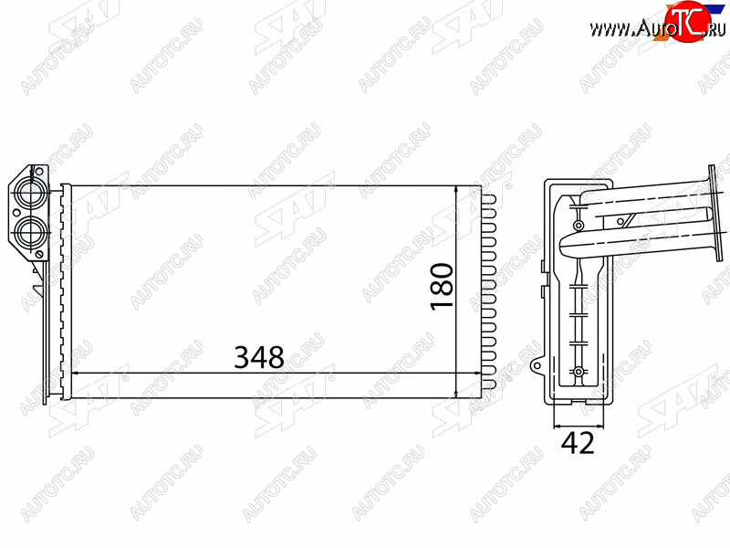 2 899 р. Радиатор отопителя салона MERCEDES SPRINTER 95-06 (трубчатый) SAT ST-87-0040  с доставкой в г. Пермь