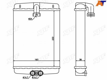 2 259 р. Радиатор отопителя салона MERCEDES C-CLASS W202 93-00(трубчатый) SAT ST-87-0036  с доставкой в г. Пермь. Увеличить фотографию 4