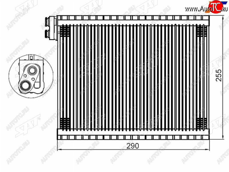 5 949 р. Испаритель кондиционера TOYOTA LC PRADO 120 HILUX4RUNNER FJ CRUISER LEXUS GX470 02-05 SAT ST-88501-35100  с доставкой в г. Пермь