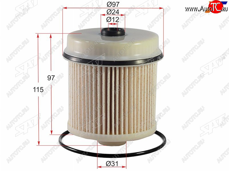 379 р. Фильтр топливный ISUZU FORWARD 4HK6HKELF NHRNKRNPRNQR 4HK4JJ1NISSAN ATLAS 4JJ1 07-13          SAT ST-8-98203-599-0  с доставкой в г. Пермь