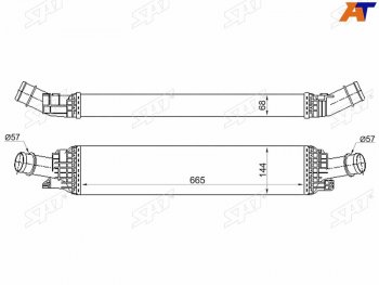 5 649 р. Интеркулер AUDI A4 07-A5 07-A6 11-Q5 08- SAT ST-8K0145805G  с доставкой в г. Пермь. Увеличить фотографию 2
