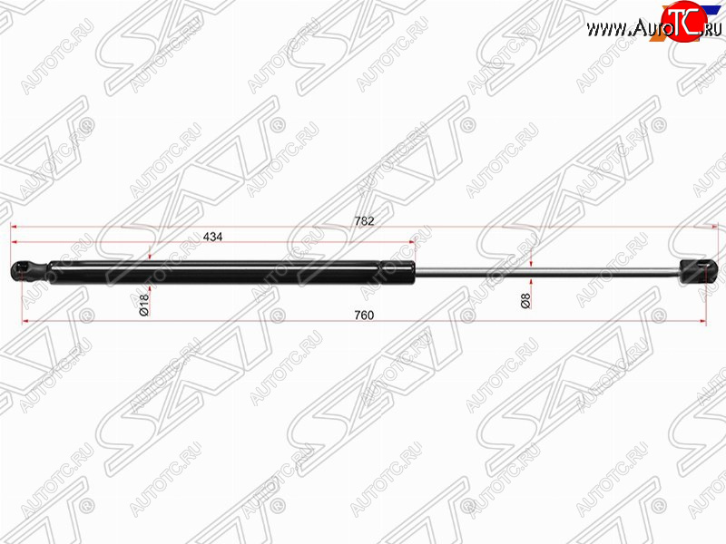 689 р. Упор капота SAT Audi A5 F5 дорестайлинг, лифтбэк (2016-2020)  с доставкой в г. Пермь