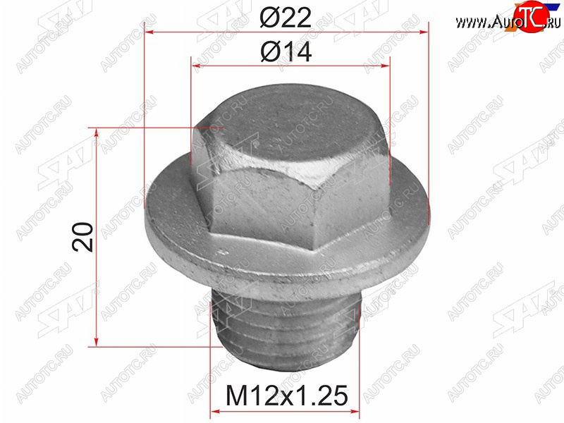 81 р. Пробка сливная TOYOTA MANY SAT ST-90341-12023  с доставкой в г. Пермь