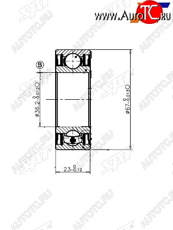 629 р. Подшипник привода TOYOTA SCEPTERGRACIACORONAMARK 2CROWNARISTO 4WD 92- SAT ST-90363-36001  с доставкой в г. Пермь