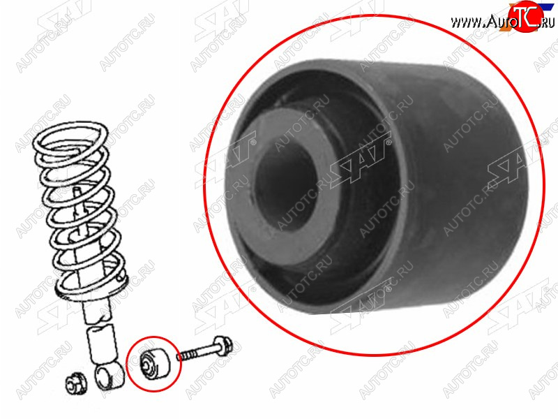 257 р. Сайлентблок Nissan Murano 07-22  Teana 03-14  Toyota Crown 95-07  Mark II (X90,X100,X110) 92-04  SAT ST-90389-12016  с доставкой в г. Пермь