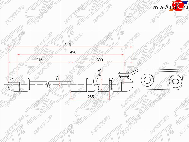 1 069 р. Правый упор крышки багажника SAT Nissan AD Y11 (1999-2008)  с доставкой в г. Пермь