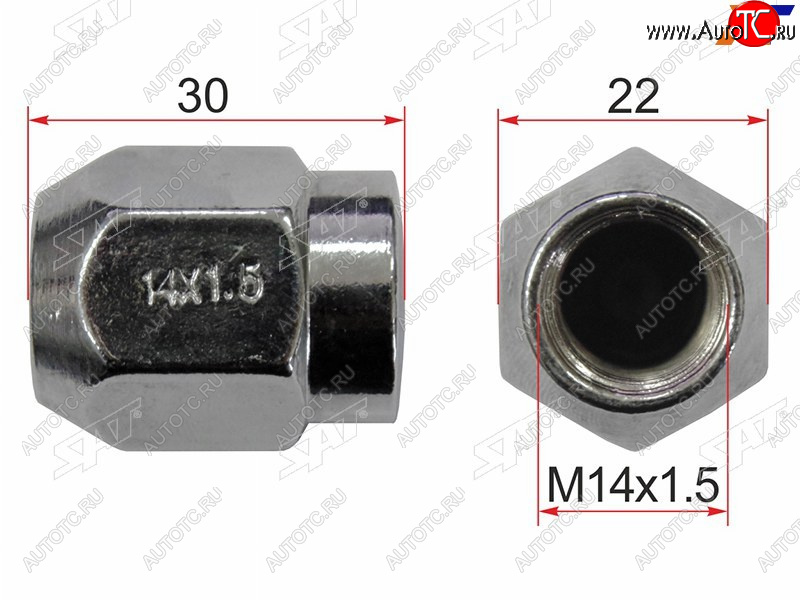 95 р. Гайка колесная конус TOYOTA DYNA150TOYOACE G15LAND CRUISER 100200TUNDRA SAT ST-90942-01101  с доставкой в г. Пермь