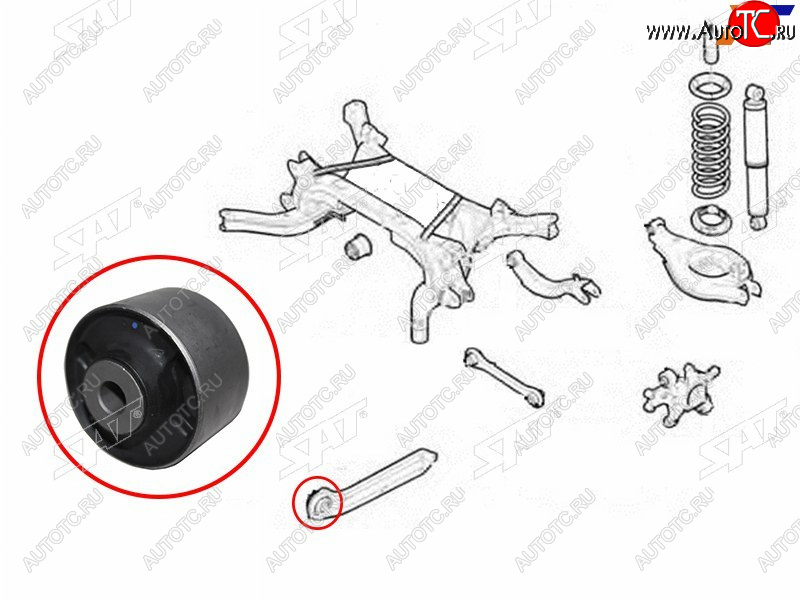 629 р. Сайлентблок Chevrolet Captiva 06-15  Opel Antara 06-15  Daewoo Winstorm 06-10 SAT ST-96626481B  с доставкой в г. Пермь