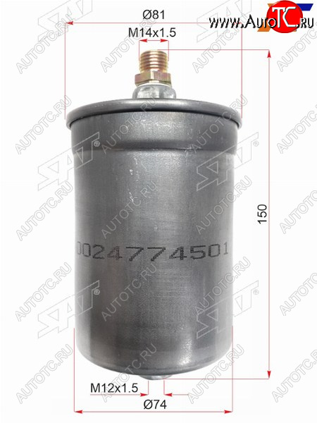599 р. Фильтр топливный MERCEDES 190 1.82.3 82-93C-CLASS W202 93-94E-CLASS W124W210 93-95 SAT ST-A0024774501  с доставкой в г. Пермь