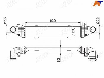 Интеркулер MERCEDES BENZ C-CLASS W204 06-14E-CLASS W212 09- SAT ST-A2045000500