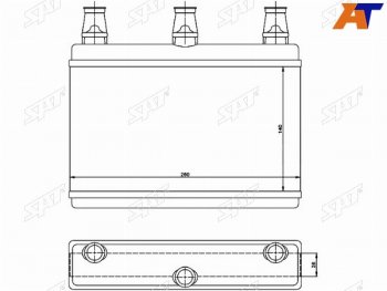 2 279 р. Радиатор отопителя салона  BMW 5 E60E61 03- 6 E63E64 04- SAT ST-BM60-395-0  с доставкой в г. Пермь. Увеличить фотографию 1