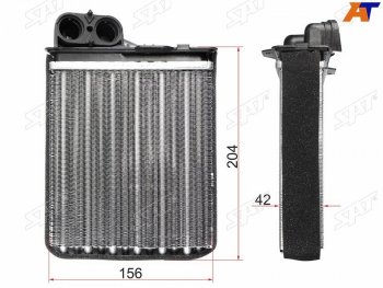 1 029 р. Радиатор отопителя салона RENAULT LOGAN 04-LOGAN 08- SANDERO 08-DUSTER 10-LADA LARGUS 12- SAT ST-DC01-395-A0  с доставкой в г. Пермь. Увеличить фотографию 1