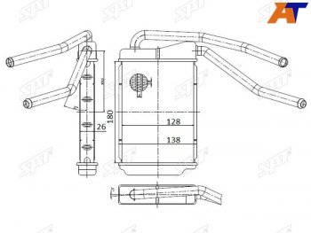 1 849 р. Радиатор отопителя салона DAEWOO NEXIA 96- SAT ST-DW25-395-0  с доставкой в г. Пермь. Увеличить фотографию 3