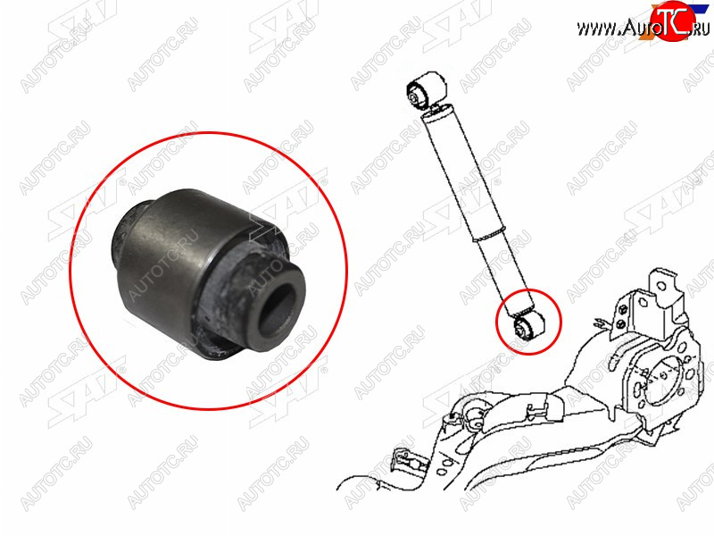 579 р. Сайлентблок Nissan Qashqai 06-13  X-Trail 07-15  Qashqai+2 08-14  Renault Koleos 08-16 SAT ST-E6210-JG01A-B2  с доставкой в г. Пермь