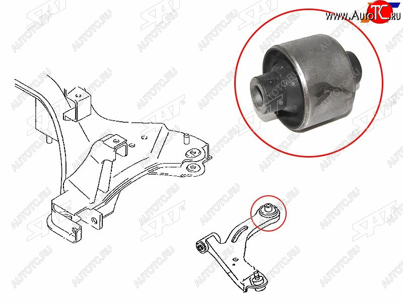 629 р. Сайлентблок Ford Escape 00-12  Maverick 93-07  Mazda Tribute 00-07 SAT ST-EC01-34-300J-BB  с доставкой в г. Пермь
