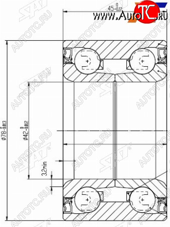 1 299 р. Подшипник передней ступицы FORD ESCAPEMAVERICKMAZDA TRIBUTE 00- SAT ST-EC01-33-048  с доставкой в г. Пермь