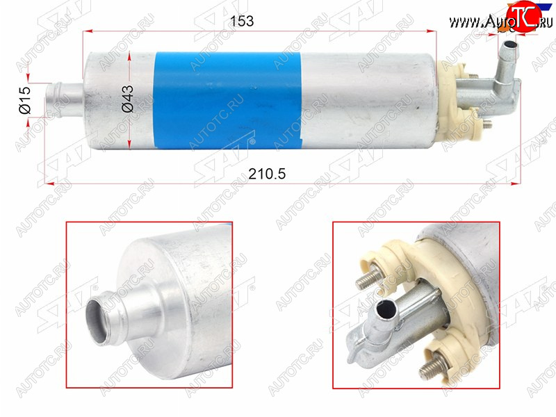 4 199 р. Топливный насос Mercedes W124W140W163W202W210W220W461 SAT ST-FP19  с доставкой в г. Пермь