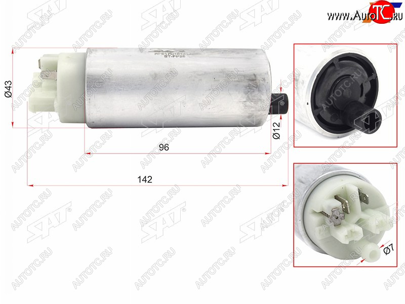 1 899 р. Топливный насос BMW E30 87-91E34 89-97E36 90-98E46 99-00 SAT ST-FP26  с доставкой в г. Пермь