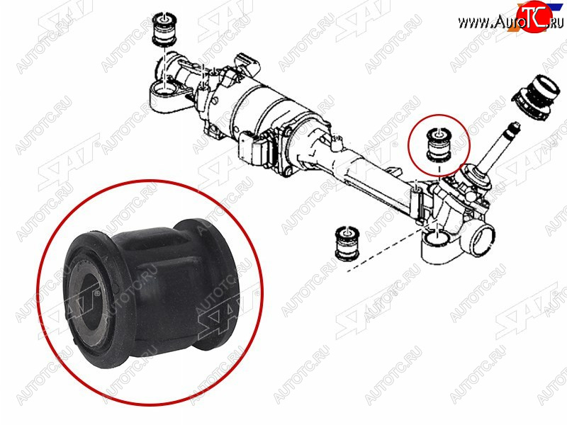 199 р. Втулка рулевой рейки Mazda 6 07-12  Atenza 07-12 SAT ST-GDK6-32-123B  с доставкой в г. Пермь