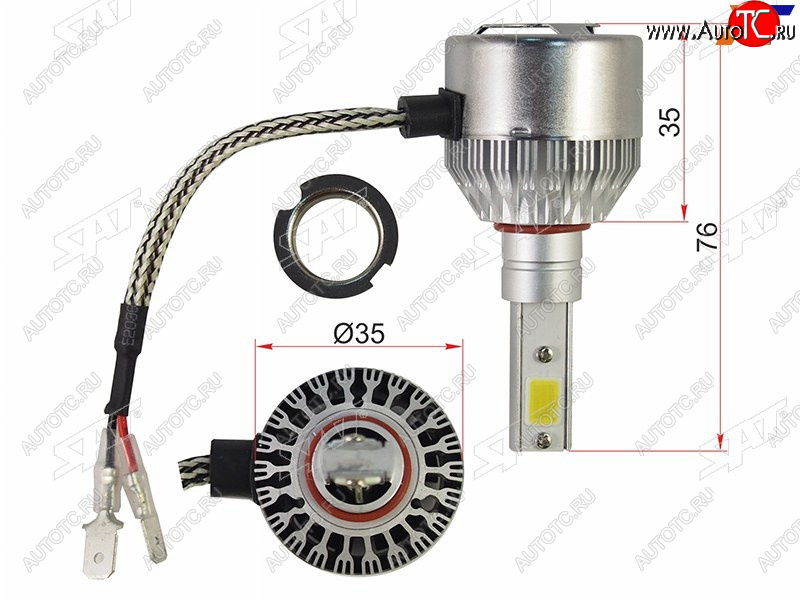 1 899 р. Комплект светодиодных ламп LED H3 36W3800LM SAT ST-H3-LED  с доставкой в г. Пермь
