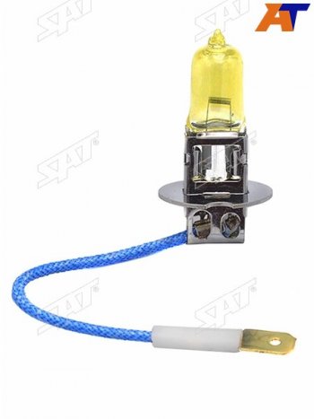 76 р. Лампа головного освещения галогенная желтая H3 12V 55W SAT ST-H3Y-12V  с доставкой в г. Пермь. Увеличить фотографию 1