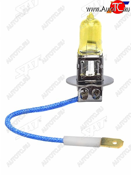 76 р. Лампа головного освещения галогенная желтая H3 12V 55W SAT ST-H3Y-12V  с доставкой в г. Пермь