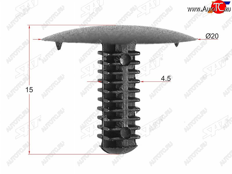 135 р. Клипса фиксатор TOYOTALEXUSNISSANHONDA (1 шт.) SAT ST-M10527  с доставкой в г. Пермь
