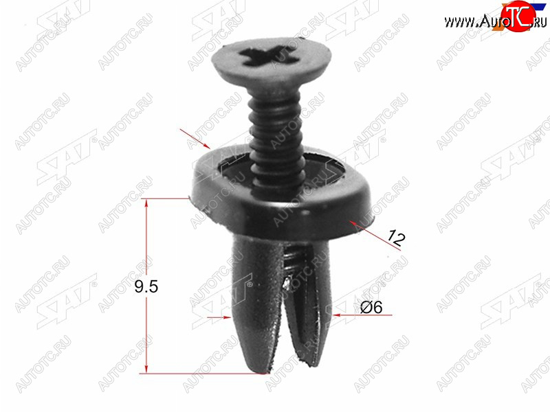 16 р. Клипса крепления бампера FORDMAZDA (1 шт.) SAT ST-M10640  с доставкой в г. Пермь