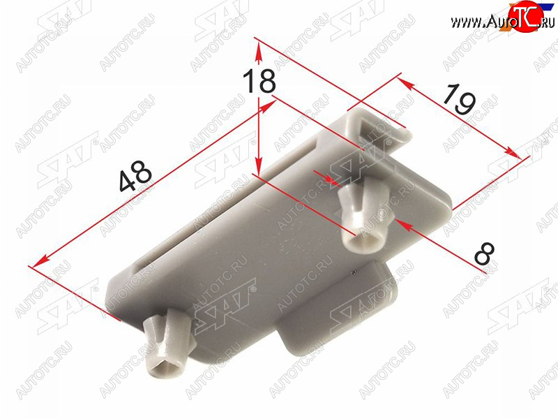 47 р. Клипса крепления фары TOYOTA HIGHLANDERKLUGER 00-07 низ (1 шт.) SAT ST-M12223  с доставкой в г. Пермь