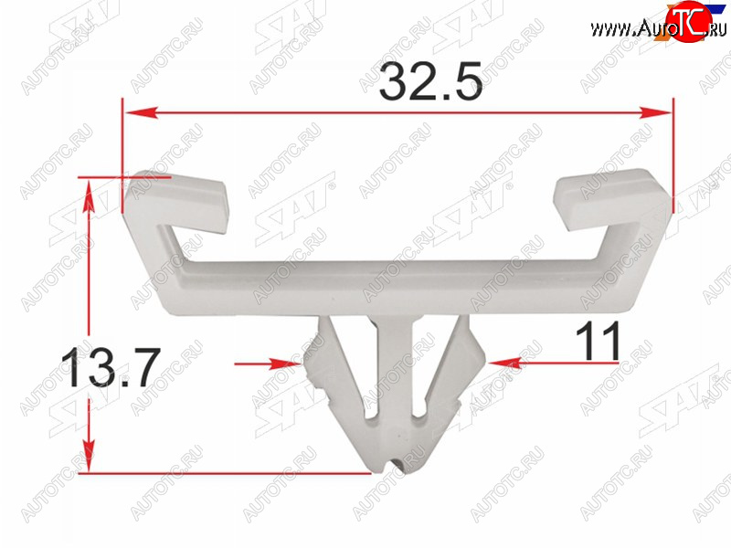 299 р. Клипса молдинга кузова VAG (1 шт.) SAT ST-M12258  с доставкой в г. Пермь
