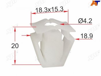 299 р. Клипса крепления бампера VAG (1 шт.) SAT ST-M12447  с доставкой в г. Пермь. Увеличить фотографию 1