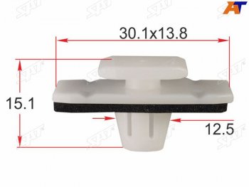 299 р. Клипса молдинга кузова HONDA (1 шт.) SAT ST-M12549  с доставкой в г. Пермь. Увеличить фотографию 1