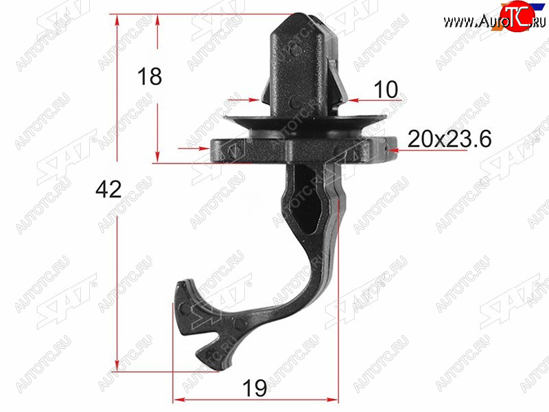 27 р. Клипса крепления накладки передней стойки TOYOTALEXUS (1 шт.) SAT ST-M12599  с доставкой в г. Пермь